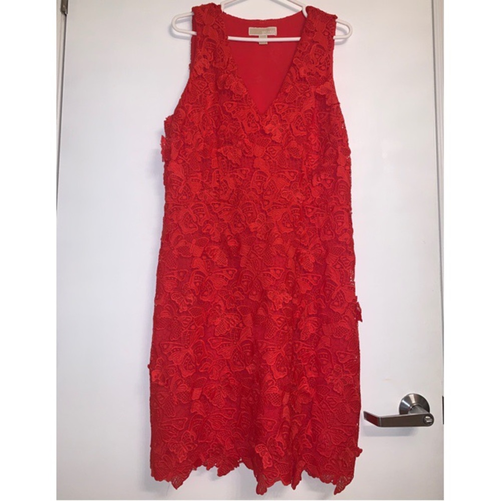 Michael Kors Butterfly Appliqué Lace Dress